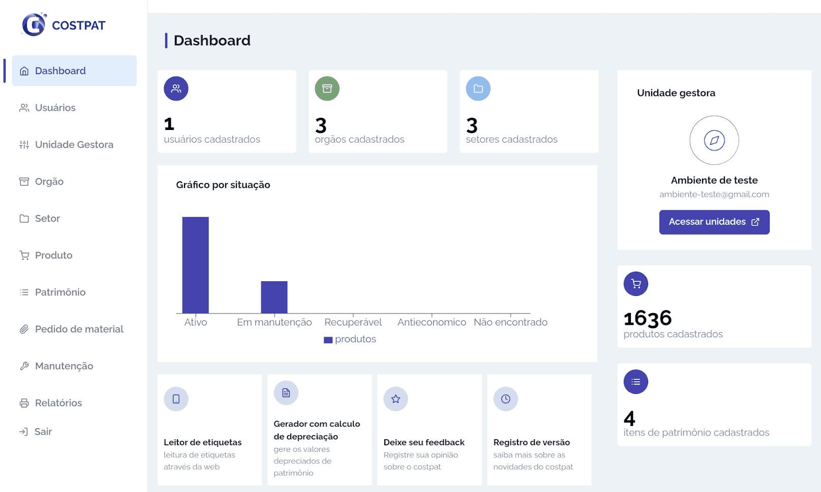 Primeira versão do costpat